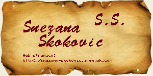 Snežana Skoković vizit kartica